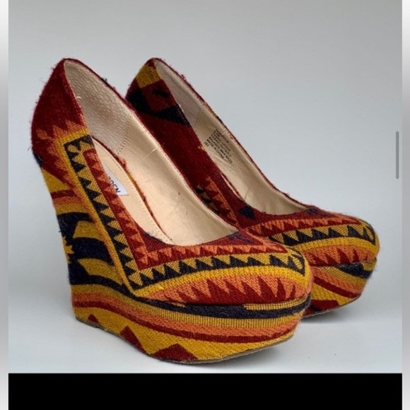 Steve Madden Pammyy Wedge Aztec Multi Color - Picture 5 of 11